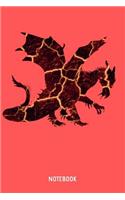 Notebook: 6x9 Blank Lined Dragon Notebook Or Fire Book - Fantasy Journal Or Boys Diary for Men and Women