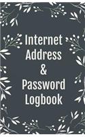 Internet Address & Password Logbook