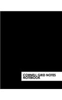 Cornell Grid Notes Notebook: All Black Grid Notebook Supports a Proven Way to Improve Study and Information Retention.(1 Cornell Grid Notes Notebook)