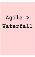 Agile > Waterfall: Blank Lined Journal