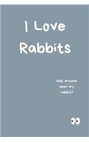 I Love Rabbits Notebook Has Anyone Seen My Rabbit?