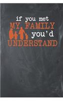 If you met my Family you'd understand: Lined Journal Lined Notebook 6x9 110 Pages Ruled