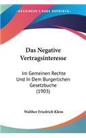 Negative Vertragsinteresse