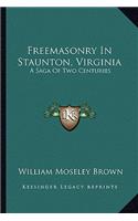 Freemasonry in Staunton, Virginia