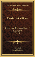 Essais De Critique