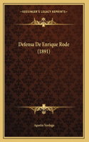 Defensa De Enrique Rode (1891)