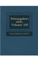 Sitzungsberichte, Volume 105
