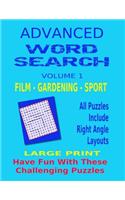 Advanced Word Search Large Print: All Puzzles Include Right Angle Word Layouts(Word Search)