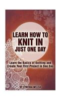 Learn How to Knit in Just One Day: Learn the Basics of Knitting and Create Your First Project in One Day