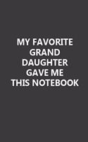 My Favorite Grand Daughter Gave Me This Notebook