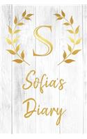 Sofia's Diary: Personalized Diary for Sofia / Journal / Notebook - S Monogram Initial & Name - Great Christmas or Birthday Gift