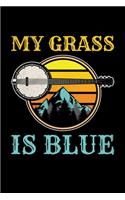 My Grass Is Blue: Bluegrass Journal, Banjo Notebook Note-Taking Planner Book, Gift For Bluegrass Music Genre Fans