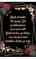 Glück ist nicht die ganze Zeit zu bekommen was man will Glück ist das zu lieben was du hast und dankbar dafür zu sein