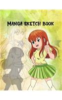 Manga Sketch Book: Pop Anime Blank Comic Book a Great Gift for Artists Drawing Doodling Sketching Journal Notebook or Diary for Tweens, Teens, Girls, Boys, and Adults.