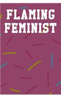Flaming Feminist: Blank Recipe Notebook 6"x9" 120 Pages