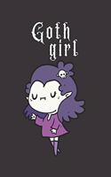 Goth Girl: 120 Pages - Cute Girly Goth Lined Notebook Journal or Diary for Taking School Notes, Story Writing, Journaling, Log Book - Men - Gothic Series