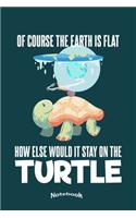 My Funny Flat Earth Turtle Notebook: Funny Humor Turtle Notebook, Diary or Journal Gift for Flat Earth Society Members and Conspiracy Theorists with 120 Dot Grid Pages, 6 x 9 Inches, Cr