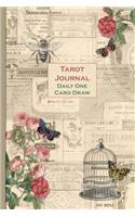 Tarot Journal - Daily One Card Draw: Vintage Ephemera - Beautifully Illustrated 190 Pages 6x9 Inch Notebook to Record Your Tarot Card Readings and Their Outcomes.