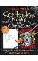 Halloween Scribbles Drawing and Coloring Book
