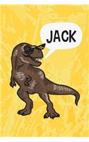 Jack: Dinosaur Personalized Name Journal Notebook Diary Sketchbook with 120 Lined Pages