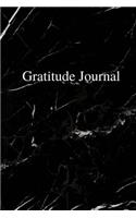 Gratitude Journal - Black Marble Cover: (6 x 9) Personalized Gratitude Journal, 100 Lined Pages, Durable Matte Cover