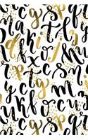 Journal Notebook Sparkly Letters Pattern 9