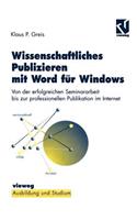 Wissenschaftliches Publizieren mit Word für Windows