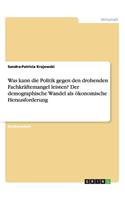 Was kann die Politik gegen den drohenden Fachkräftemangel leisten? Der demographische Wandel als ökonomische Herausforderung