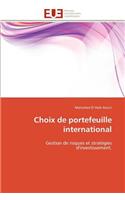 Choix de portefeuille international