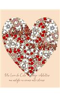 Confettis en coeurs Un Livre de Coloriage Adultes aux motifs en coeurs anti-stress
