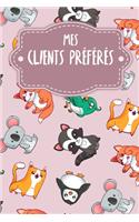Mes clients préférés: Carnet à compléter pour l'enregistrement des conversations avec les (nouveaux) clients - Motif: Le règne animal rose