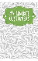 My Favourite Customers: Notebook to complete for recording conversations with (new) customers - Design: Abstract mussels