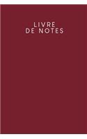 Livre de notes: Livret de notes pour les élèves et les étudiants - Design: Rouge