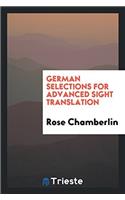 German Selections for Advanced Sight Translation