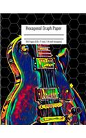 Hexagonal Graph Paper: Organic Chemistry & Biochemistry Notebook, Vibrant Guitar Cover, 160 Pages (8.5 x 11 inch, 1/4 inch hexagons)