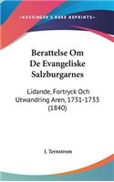 Berattelse Om de Evangeliske Salzburgarnes