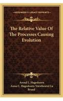 Relative Value of the Processes Causing Evolution