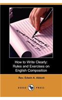 How to Write Clearly