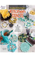 Make-It-Tonight Kitchen Trios: 4 Stylish Sets Include Hot Pads, Dishcloths & Towel Edgings!
