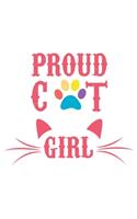 Proud Cat Girl: Wide Ruled Composition Notebook For Cat Lovers