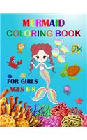 Mermaid Coloring Book For Girls Ages 6-8