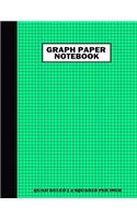 Graph Paper Notebook. Quad Ruled-4 Squares Per Inch: Grid Notebook/Grid Paper Journal 8.5x11 in. Green