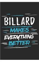 Billard Makes Everything Better: Funny Cool Billard Journal - Notebook - Workbook Diary - Planner-6x9 - 120 Dot Grid Pages With An Awesome Comic Quote On The Cover. Cute Gift For Al