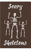 Scary Skeletons: Blank Lined Halloween Notebook Journal Diary
