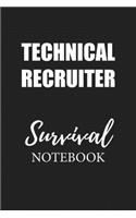Technical Recruiter Survival Notebook: Small Undated Weekly Planner for Work and Personal Everyday Use Habit Tracker Password Logbook Music Review Playlist Diary Journal