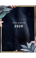Daily Planner 2020: Large, 1 day per page. Daily Schedule, Goals, To-Dos, Assignments and Tasks. Includes Gratitude section, Meal planner, Mood and Water intake tracker