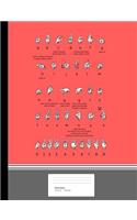 Sign Language Alphabet Composition Book Wide Rule: Notebook 100 sheets 200 pages