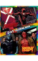 2 in 1 Coloring Book Daredevil and Hellboy
