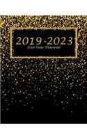 2019-2023 Five Year Planner: Golden Light Cover, 60 Months Planner for the Next Five Year 8 X 10 Monthly Calendar Agenda Planner and Monthly Schedule Organizer with Holidays and