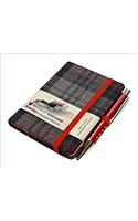 Waverley S.T. (S): Castle Grey Mini with Pen Pocket Genuine Tartan Cloth Commonplace Notebook